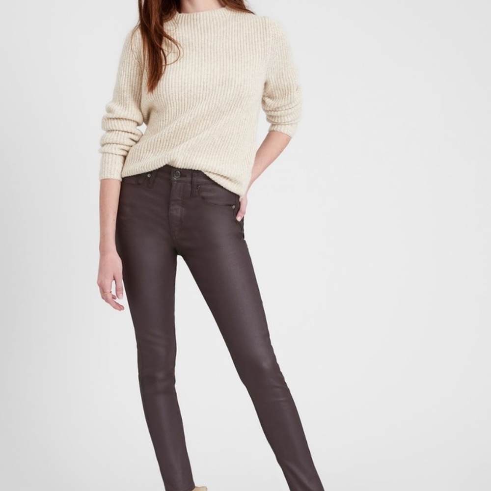 NWT Banana Republic High-Rise Skinny Coated Jean